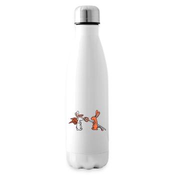 Hase Engel Gewissen Teufel Dämon Böse Satan Hölle - Isolierflasche - Weiß - Rechts