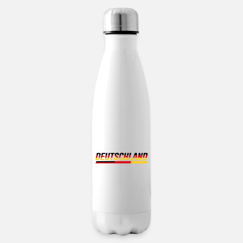 DEUTSCHLAND – Speed Stripe Racing Look - Isolierflasche - Weiß