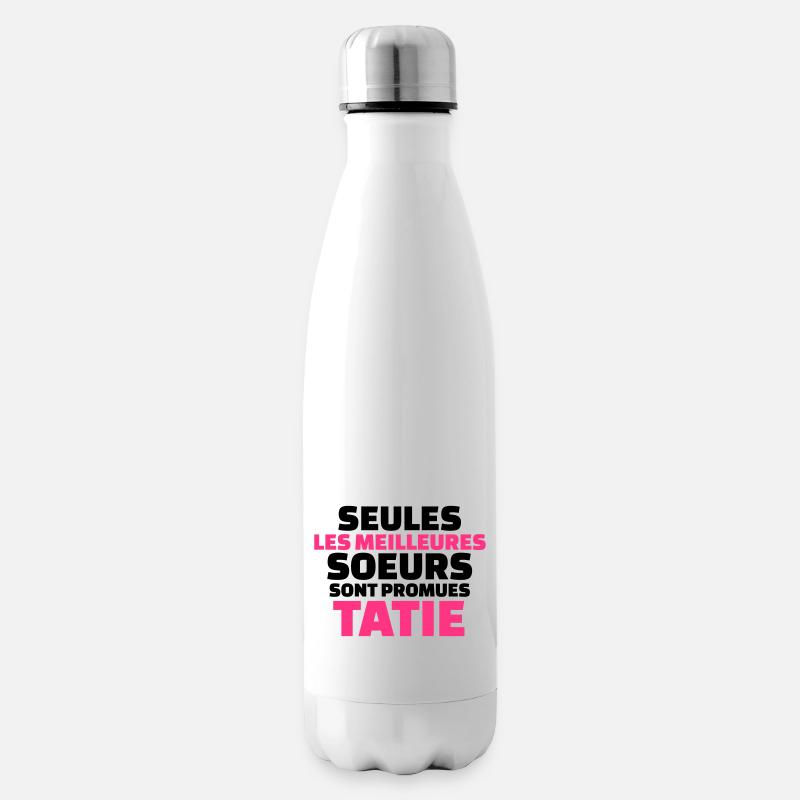 seules les meilleures soeurs sont promues tatie - Bouteille isotherme - blanc