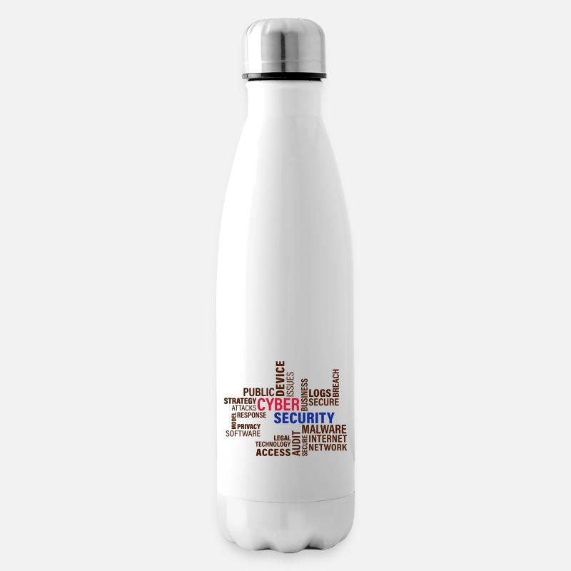 Cyber sécurité - Bouteille isotherme - blanc