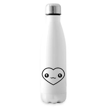 herzchen herz gesicht suess niedlich kopf form lie - Isolierflasche - Weiß - Rechts