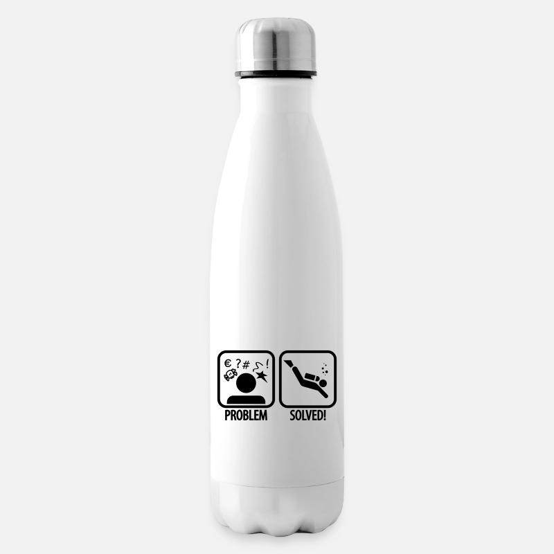 Diving: Problem - Solved! - Isolierflasche - Weiß