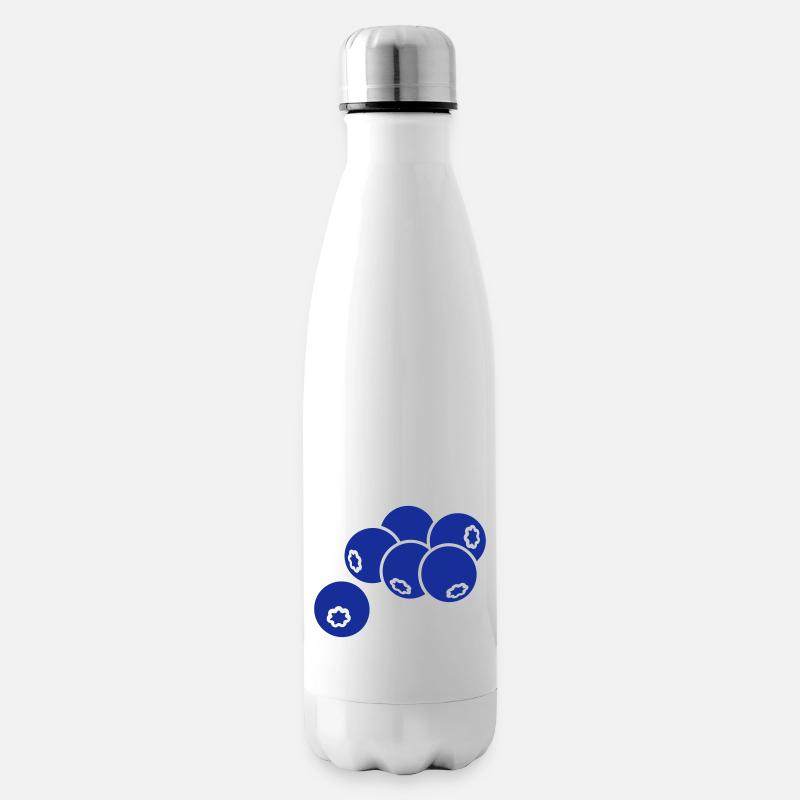 Blaubeere - Isolierflasche - Weiß