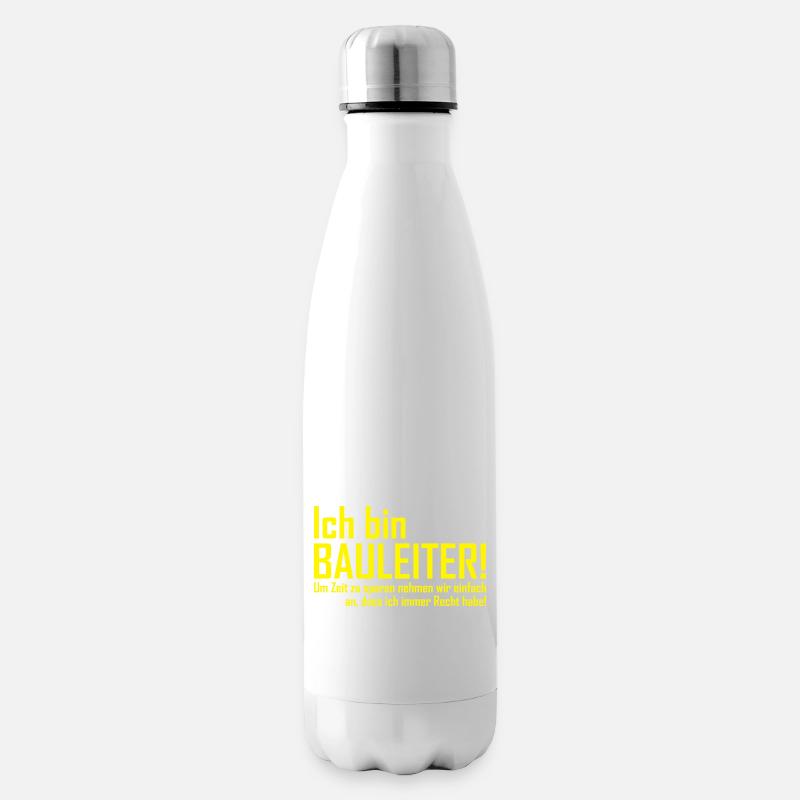 ich bin bauleiter - Isolierflasche - Weiß