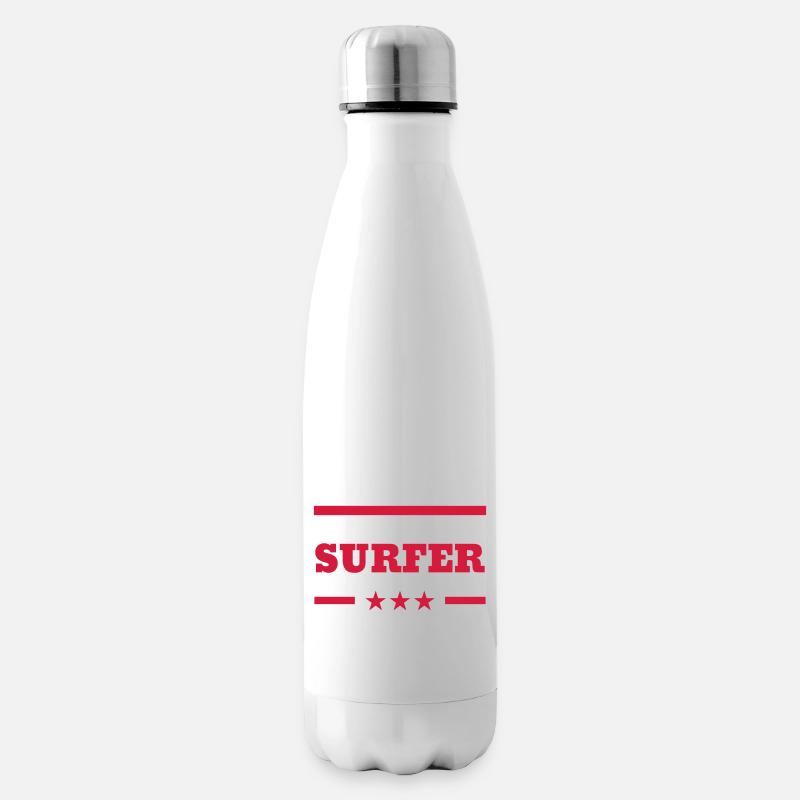 Surfen / Surfer / Surf / Surfing / Strand - Isolierflasche - Weiß