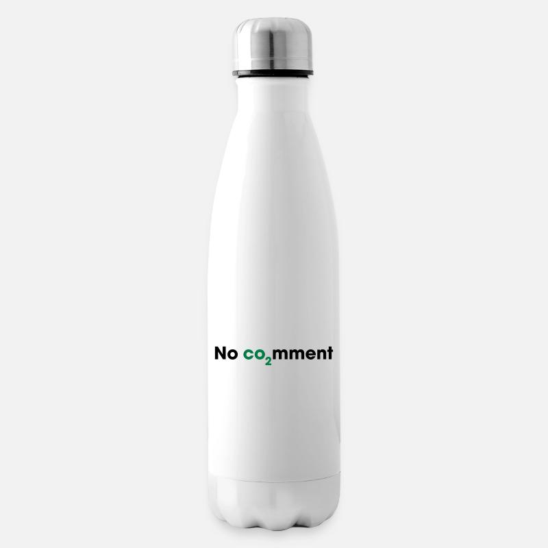 No CO2 Comment – Clean Energy Statement - Insulated Water Bottle - white