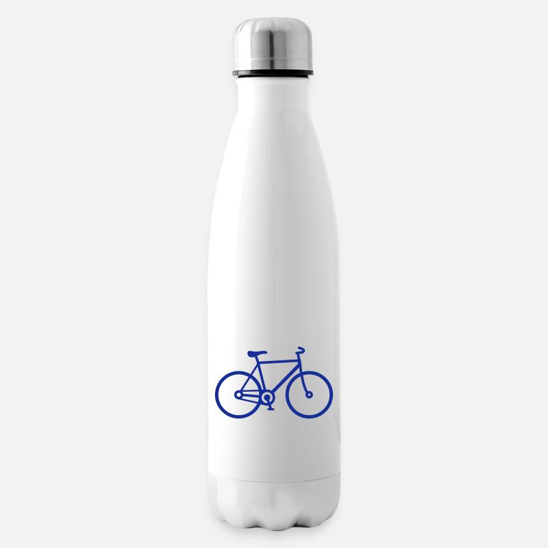 Fahrrad simpel - Isolierflasche - Weiß