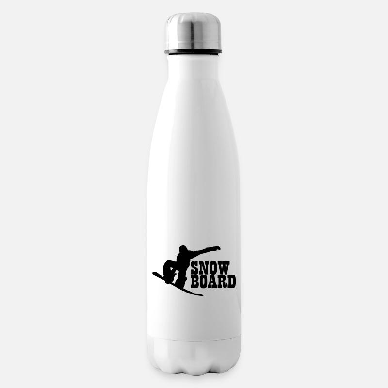 Snowboard Snowboarder - Bouteille isotherme - blanc