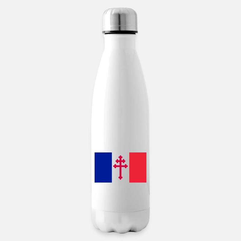 Drapeau Français Lorraine - Bouteille isotherme - blanc