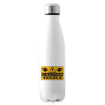 american football tackle quarterback endzone - Insulated Water Bottle - white - Right