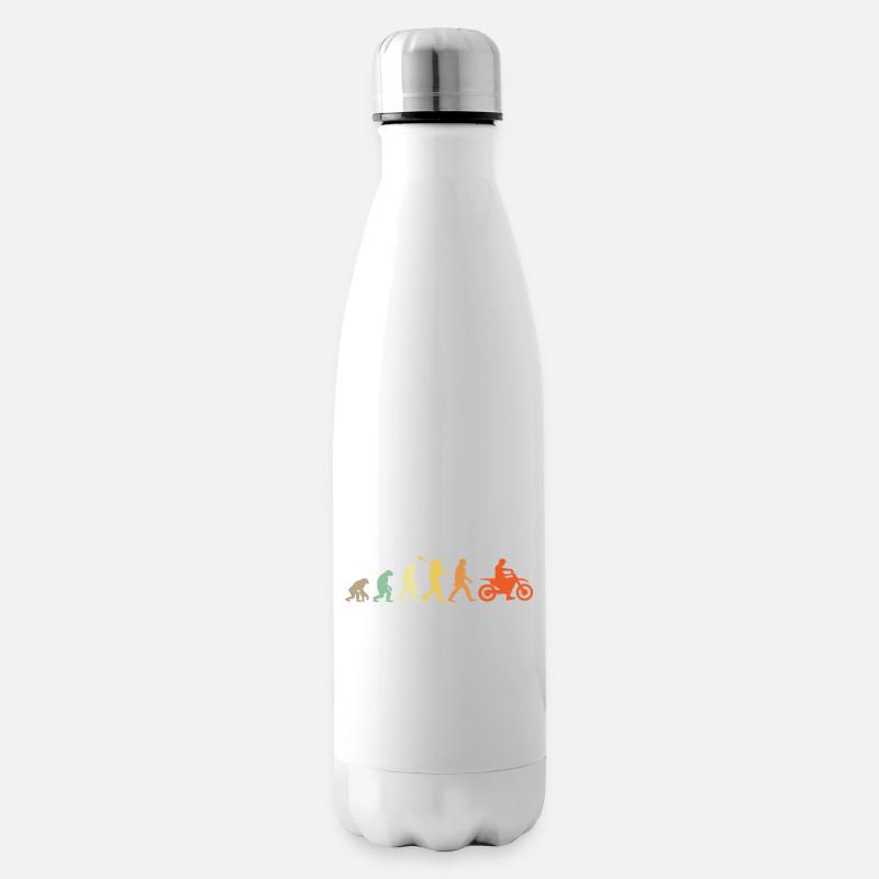 Évolution Motocyclistes - Bouteille isotherme - blanc