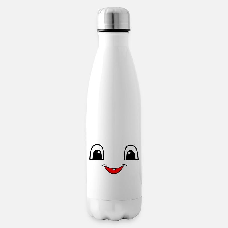 Cute face - Insulated Water Bottle - white