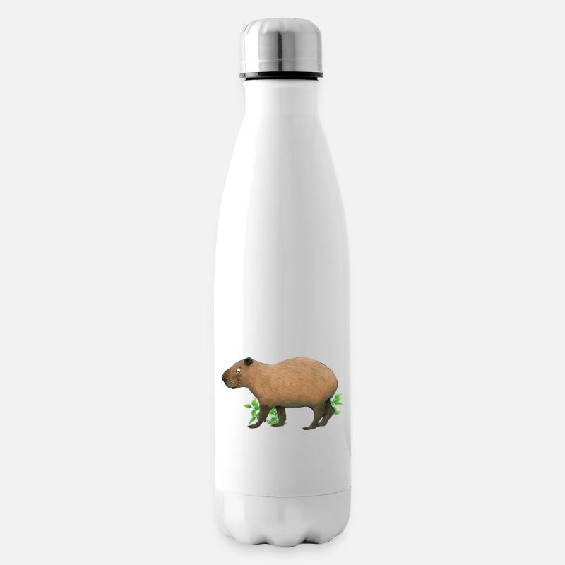 lustiges Capybara - Isolierflasche - Weiß