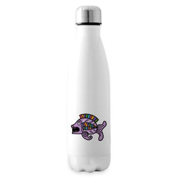 Culture des Incas, symbole du poisson - Bouteille isotherme - blanc - Droite