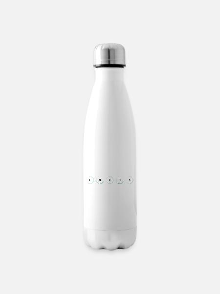 Fokus Kreise - Isolierflasche - Weiß