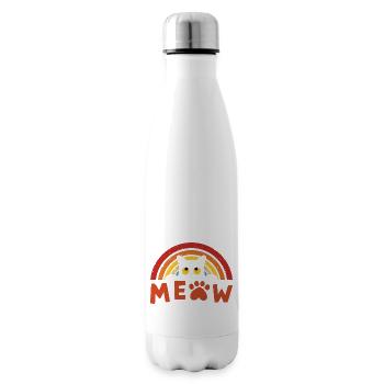 Retro Schwarze Katze 2 - Isolierflasche - Weiß - Rechts