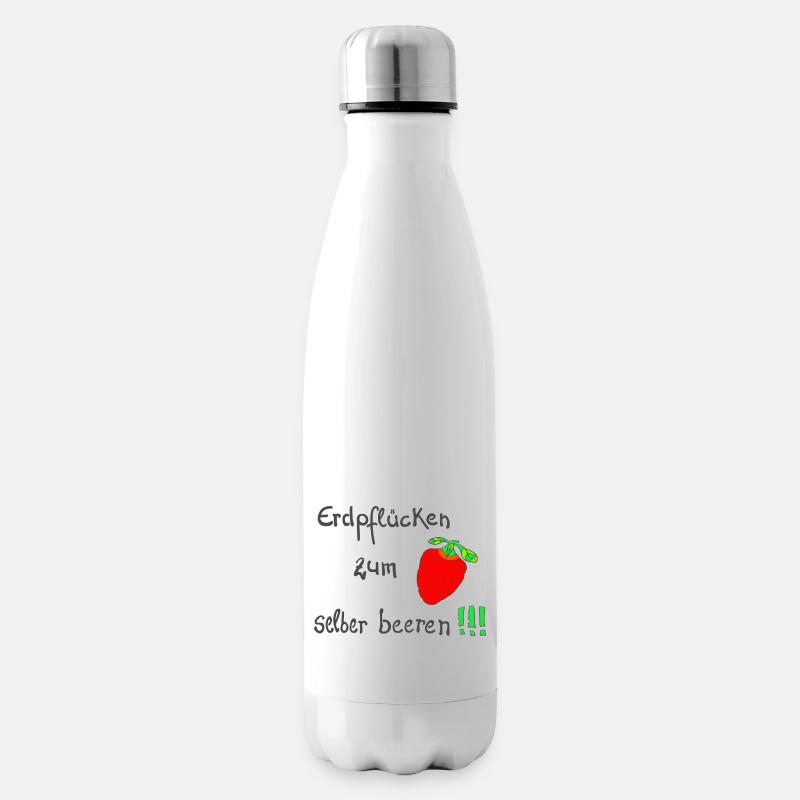 Erdpflücken zum selber beeren!!! - Isolierflasche - Weiß