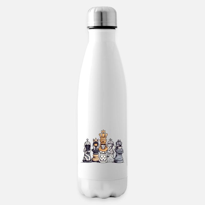 Préparation échiquéenne - Bouteille isotherme - blanc