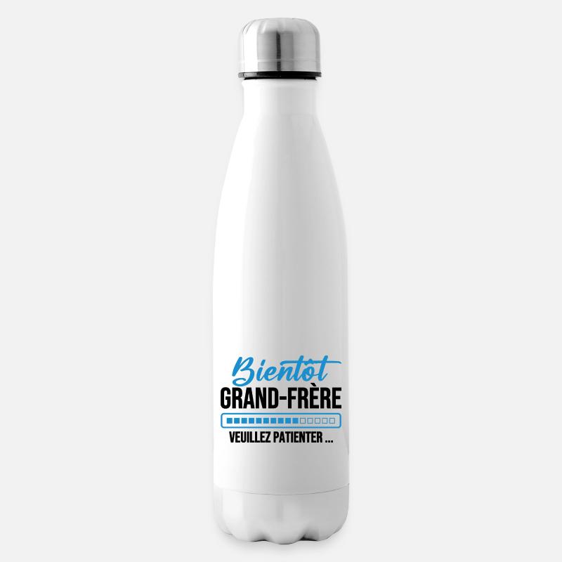 Bald großer Bruder, bitte warten - Isolierflasche - Weiß