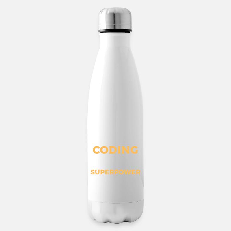Coding Is My Superpower - Programmiererdesign - Isolierflasche - Weiß