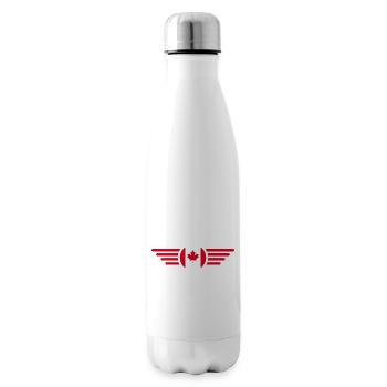 T-shirt design de style canadien - Bouteille isotherme - blanc - Droite