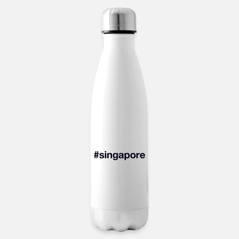 SINGAPOUR Hashtag Singapour - Bouteille isotherme - blanc