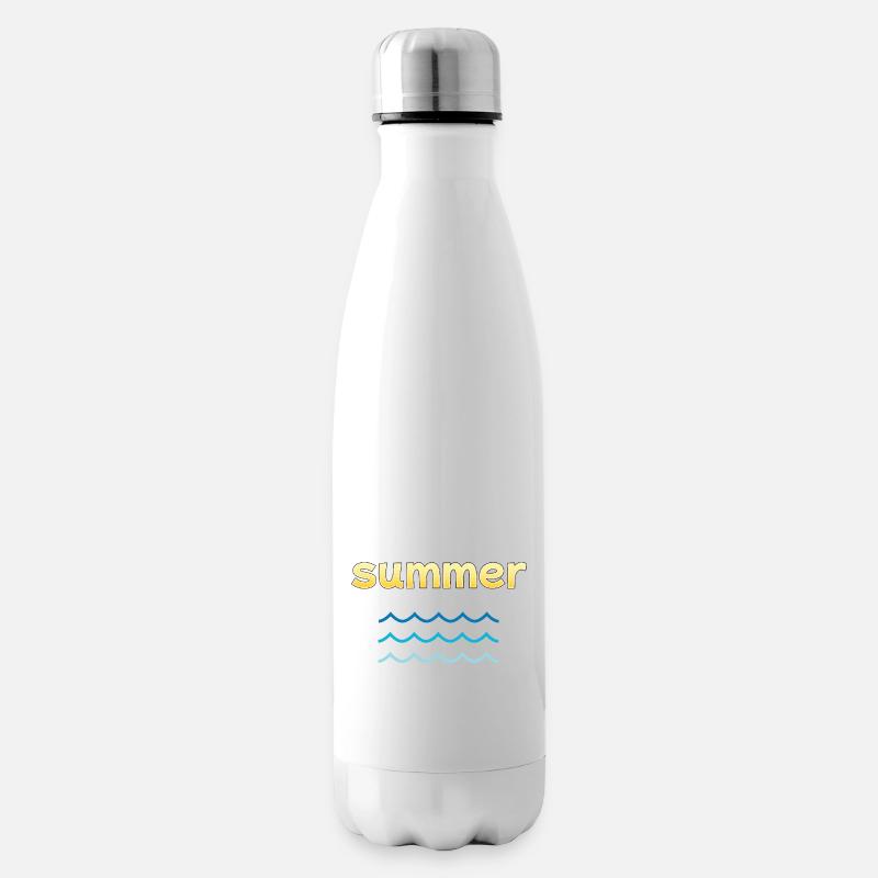 Summer Waves - Insulated Water Bottle - white