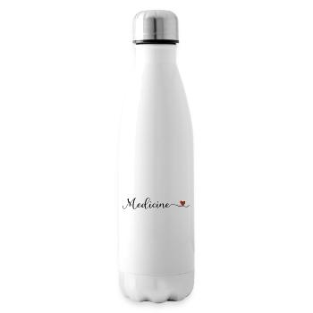 Medicine Heart Lettering - Insulated Water Bottle - white - Right