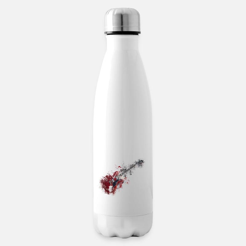 Guitar - Insulated Water Bottle - white