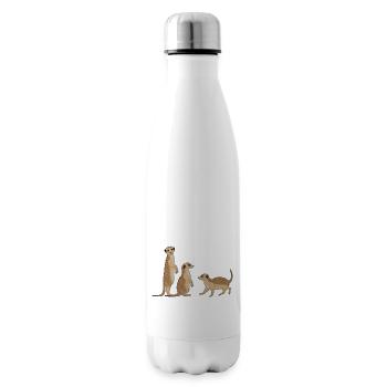 Erdmännchen drei - Isolierflasche - Weiß - Rechts