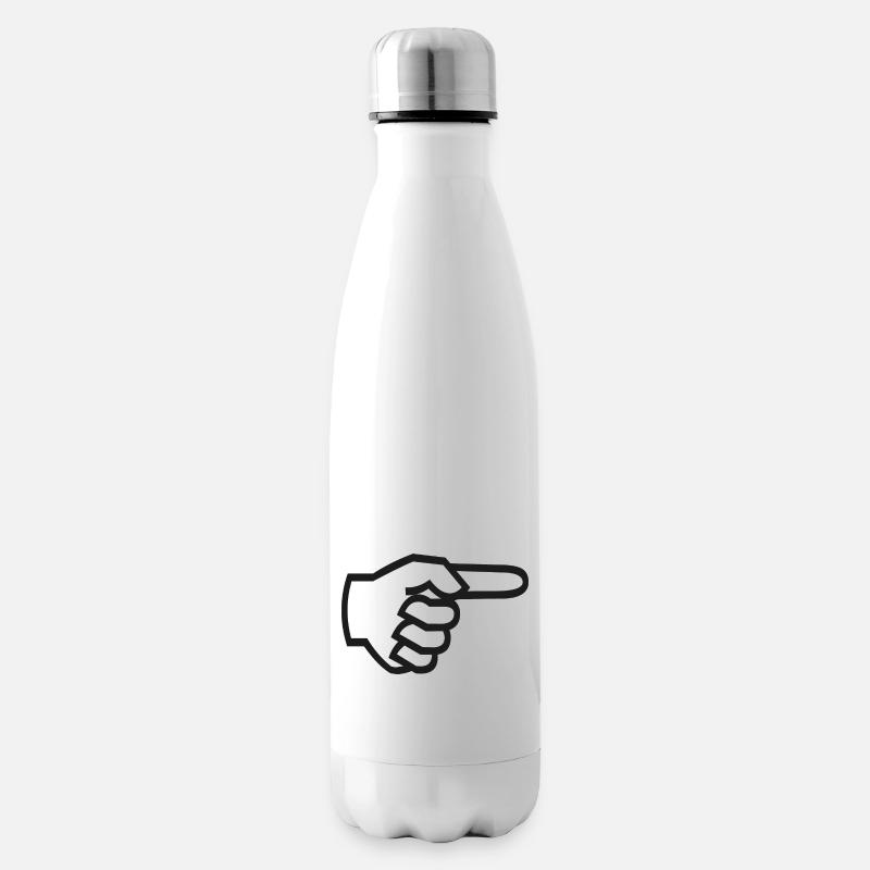 Zeigefinger rechts - Isolierflasche - Weiß