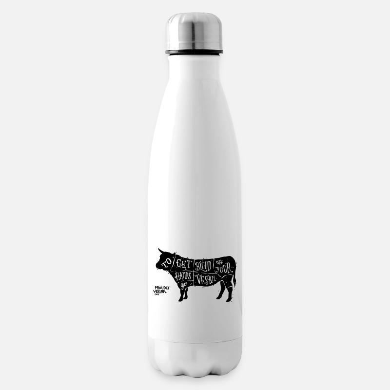 Go Vegan - Isolierflasche - Weiß