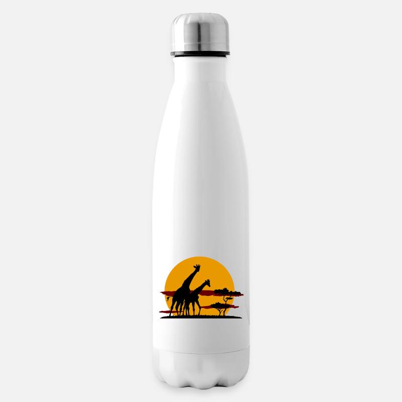 girafes - Bouteille isotherme - blanc