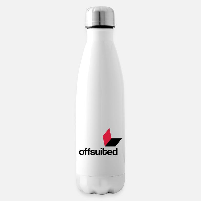 offsuited logo schwarz - Isolierflasche - Weiß