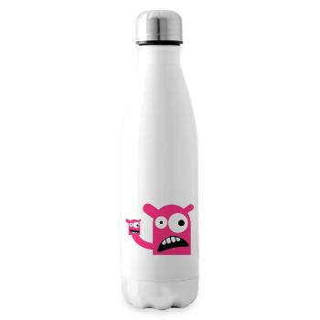 Ein Monster mit einer Monster-Puppe - Isolierflasche - Weiß - Rechts