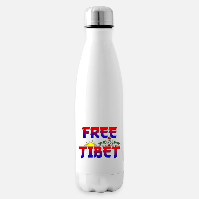Tibet Free - Isolierflasche - Weiß