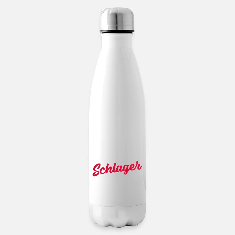 Lustiger Schlager Spruch - Ich spreche fließend - Isolierflasche - Weiß