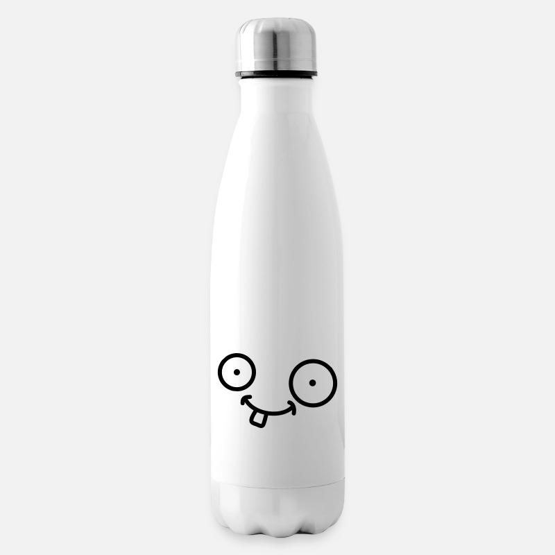 Funny Comic Face - Bouteille isotherme - blanc