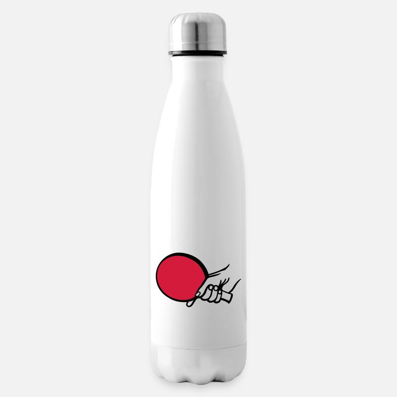 tischtennis_shake_hands_2c - Isolierflasche - Weiß