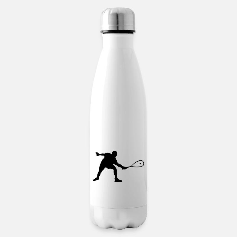 Squash Spieler Vektor zeichnung - Isolierflasche - Weiß