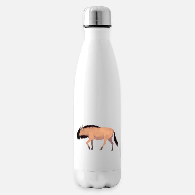 Gnou / Wildebeest 01 - Bouteille isotherme - blanc