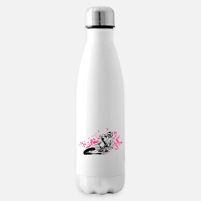 Supermoto - Isolierflasche - Weiß