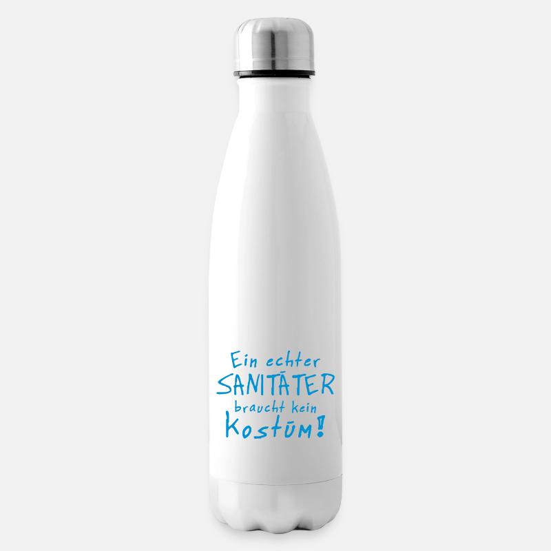 ein echter sanitäter kostüm - Isolierflasche - Weiß