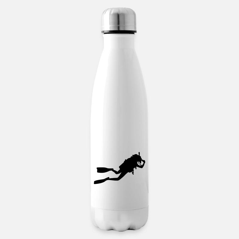 diving Taucher - Isolierflasche - Weiß