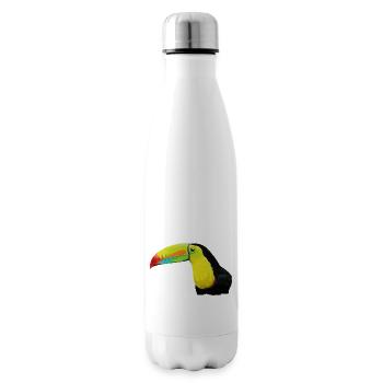 Toucan à bec vert - Bouteille isotherme - blanc - Droite
