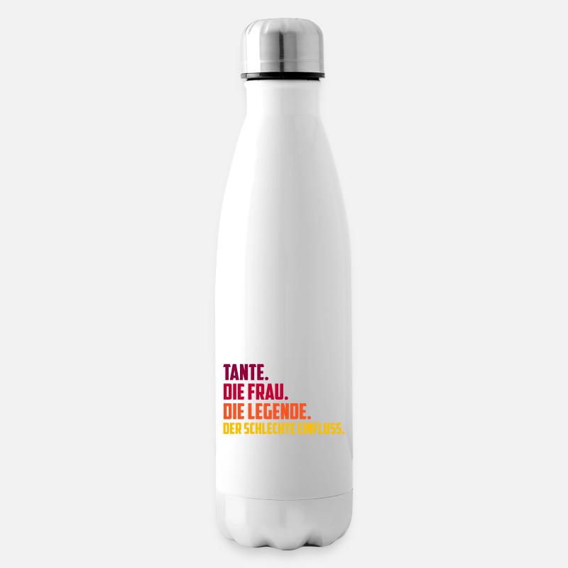 Tante Legende schlechter Einfluss Geschenk - Isolierflasche - Weiß