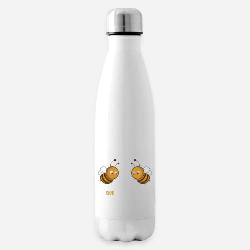 Bee-Long Zusammen In einer Beziehung Geschenk - Isolierflasche - Weiß