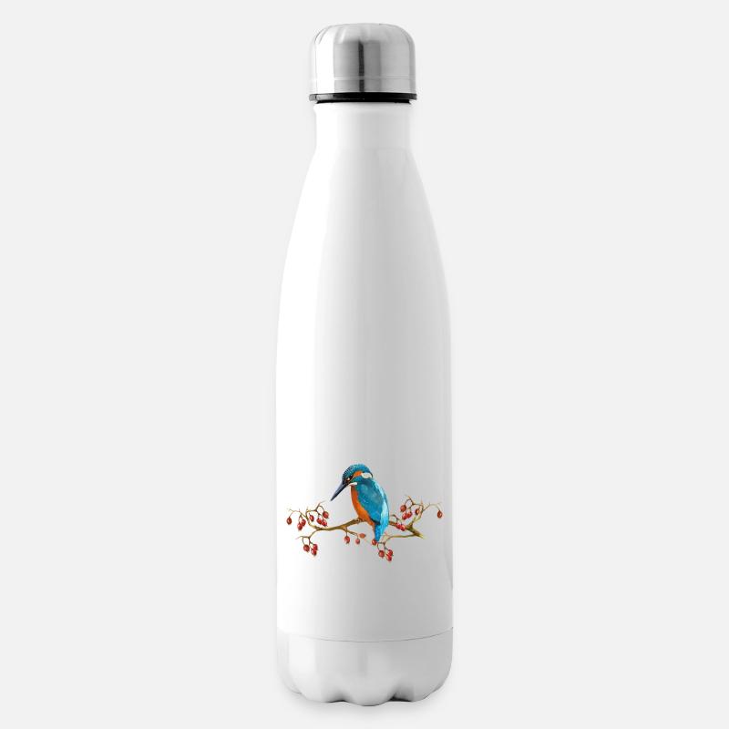 Oiseau coloré - Bouteille isotherme - blanc