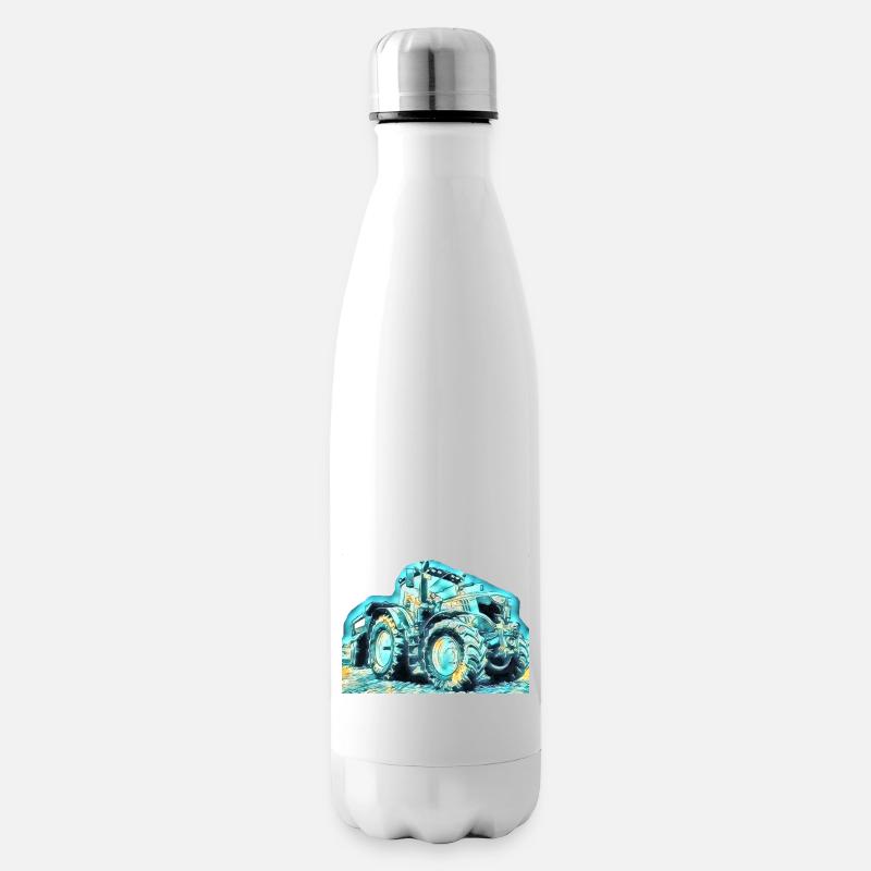 Traktor - Isolierflasche - Weiß
