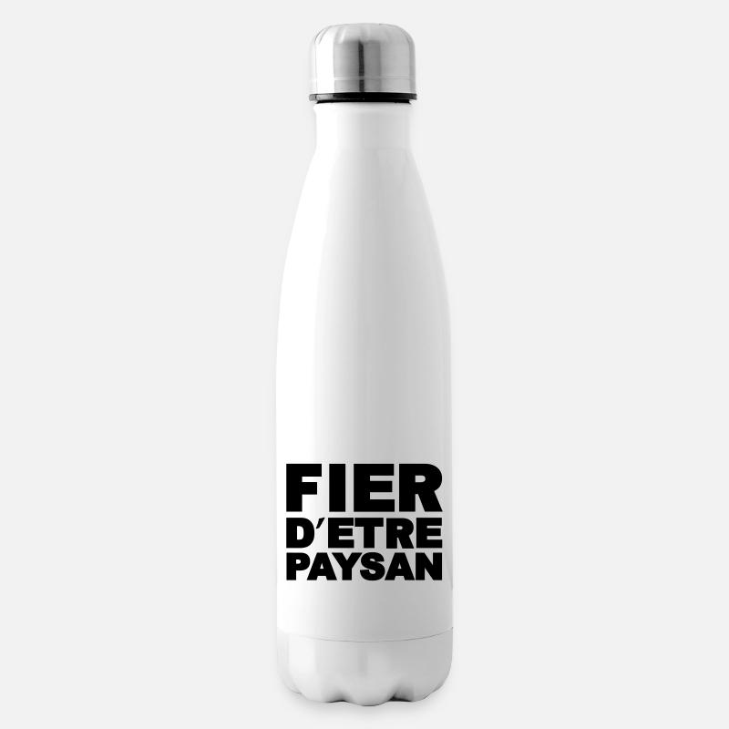 Fier d être Paysan - Bouteille isotherme - blanc